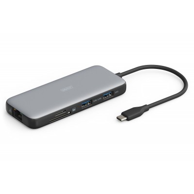 Док-станція DIGITUS USB-C > 2xHDMI/2xUSB-A/USB-C/SD/MicroSD/RJ54