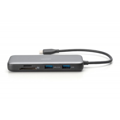 Док-станція DIGITUS USB-C > 2xHDMI/2xUSB-A/USB-C/SD/MicroSD/RJ54