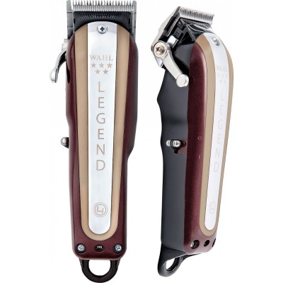 Машинка для стрижки WAHL Legend Cordless, акум., роторний мотор, насадок-8, гребінець, мастило в компл, сталь, бордовий