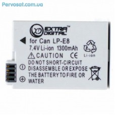 Акумулятор до фото/відео EXTRADIGITAL Canon LP-E8 (DV00DV1255) Акумулятор до фото/відео EXTRADIGITAL Canon LP-E8 (DV00DV1255)
