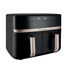 Мультипіч Russell Hobbs Satis Fry DualBaske 2800Вт, чаша-4.5/4.5л, сенсорне управл., 9 авто. программ, пластик, чорний Мультипіч Russell Hobbs Satis Fry DualBaske 2800Вт, чаша-4.5/4.5л, сенсорне управл., 9 авто. программ, пластик, чорний