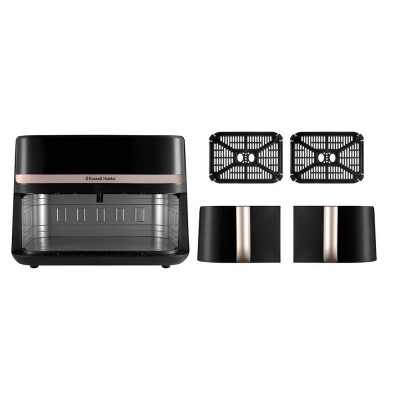 Мультипіч Russell Hobbs Satis Fry DualBaske 2800Вт, чаша-4.5/4.5л, сенсорне управл., 9 авто. программ, пластик, чорний