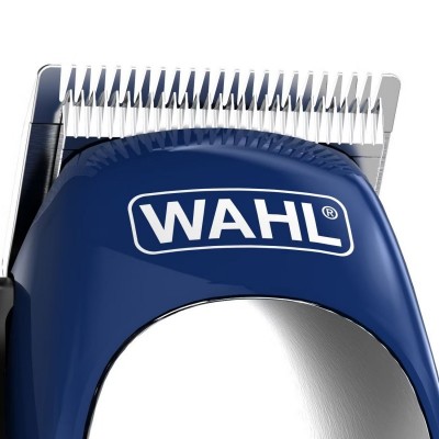 Машинка для стрижки Wahl Color Pro Lithium, мережа+акум., вібраційний мотор, насадок-10, кейс, масло та ножиці у компл., сталь, біло-синій