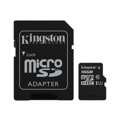 Карта памяти Kingston 16GB microSDHC Class 10 Canvas Select Plus 100R A1 (SDCS2/16GB)