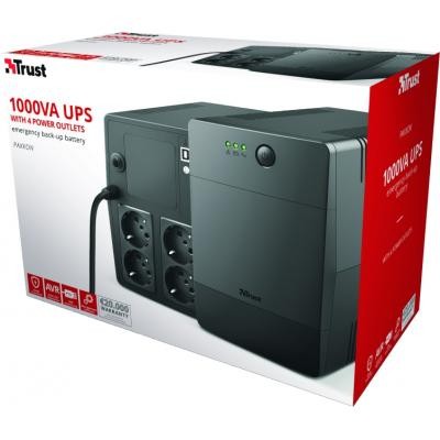 Пристрій безперебійного живлення Trust UPS Paxxon 1000VA UPS 4 Outlets (23504_TRUST)