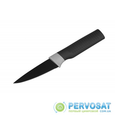 Кухонний ніж для овочів Ardesto Black Mars, 19 см, чорний, нерж. сталь, пластик