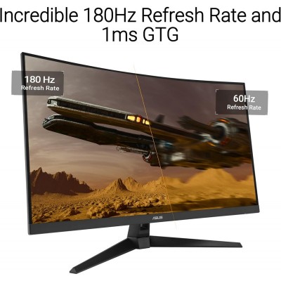 Монітор Asus 31.5" TUF Gaming VG32WQ3B 2xHDMI, DP, MM, VA, 2560x1440, 180Hz, 0.5ms, sRGB 120%, CURVED, AdaptiveSync, HDR10