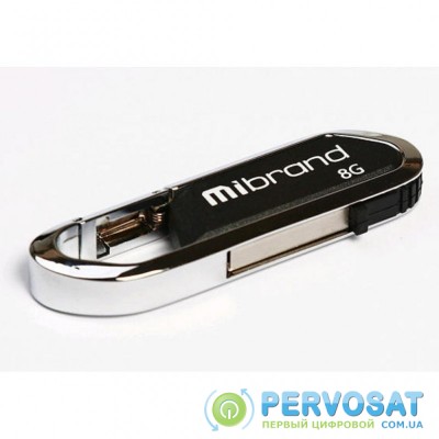USB флеш накопитель Mibrand 8GB Aligator Black USB 2.0 (MI2.0/AL8U7B)