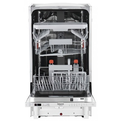 Посудомийна машина Hotpoint вбудована, 10компл., A++, 45см, дисплей, 3й кошик, білий
