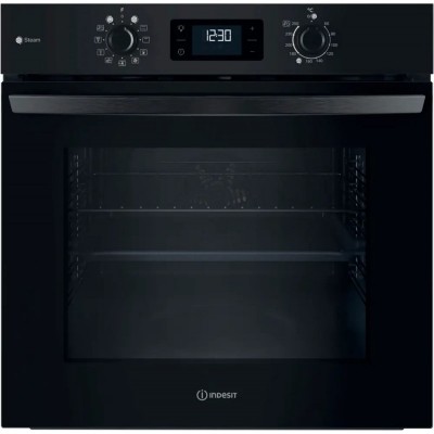 Духова шафа Indesit електрична, 71л, A+, дисплей, конвекція, чорний