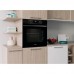 Духова шафа Indesit електрична, 71л, A+, дисплей, конвекція, чорний