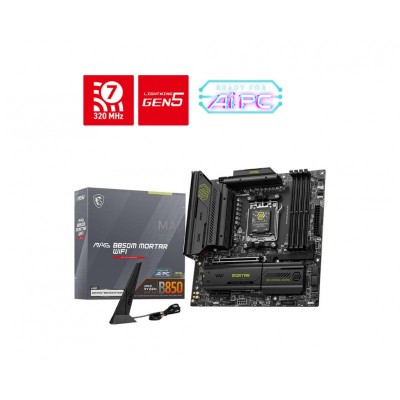 Материнcька плата MSI MAG B850M MORTAR WIFI sAM5 B850 4xDDR5 M.2 HDMI WiFi BT mATX