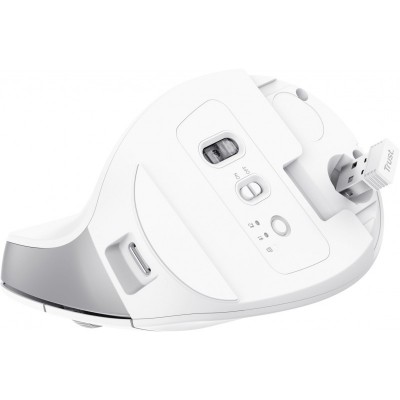 Миша Trust Bayo+ Multidevice Ergonomic, BT/WL/USB-A, біла