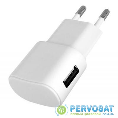 Зарядное устройство Florence USB, 1.0A + cable Lightning white (FW-1U010W-L)