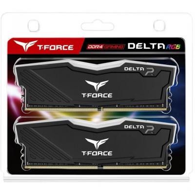 Модуль памяти для компьютера DDR4 16GB (2x8GB) 3200 MHz T-Force Delta Black ARGB Team (TF3D416G3200HC16CDC01)