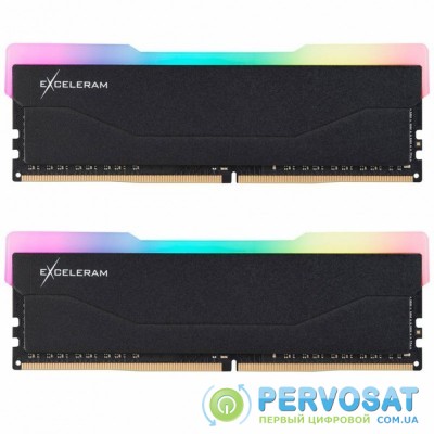 Модуль памяти для компьютера DDR4 16GB (2x8GB) 3600 MHz RGB X2 Series Black eXceleram (ERX2B416369AD)