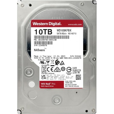 Жорсткий диск WD 10TB 3.5" 7200 512MB SATA Red Pro NAS