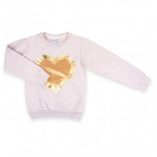 Кофта Breeze з серцем з паєток (9972-116G-beige) Кофта Breeze з серцем з паєток (9972-116G-beige)