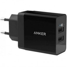 Зарядний пристрій Anker PowerPort 2 - 24W 2-port USB Power IQ V3 (Black) (A2021L11) Зарядний пристрій Anker PowerPort 2 - 24W 2-port USB Power IQ V3 (Black) (A2021L11)