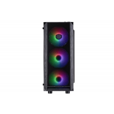 Корпус 2E GAMING OBERON (GX912) MidT,2xUSB3.0,3x120мм LED, акрил(бічна панель),без БЖ,чорний