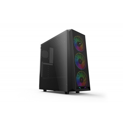 Корпус 2E GAMING OBERON (GX912) MidT,2xUSB3.0,3x120мм LED, акрил(бічна панель),без БЖ,чорний