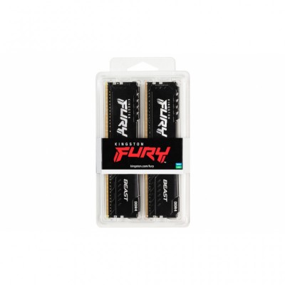 Модуль памяти для компьютера DDR4 8GB (2x4GB) 3200 MHz Fury Beast Black Kingston Fury (ex.HyperX) (KF432C16BBK2/8)