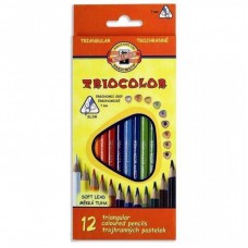 Олівці кольорові KOH-I-NOOR 3132 Triocolor, 12шт, set of triangular coloured pencils (3132012004KS) Олівці кольорові KOH-I-NOOR 3132 Triocolor, 12шт, set of triangular coloured pencils (3132012004KS)