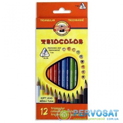 Карандаши цветные KOH-I-NOOR 3132 Triocolor, 12шт, set of triangular coloured pencils (3132012004KS)