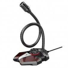 Мікрофон ПК 2E GAMING MG-001, Omni, mini-jack/USB-A, LED, 1.5м, чорний