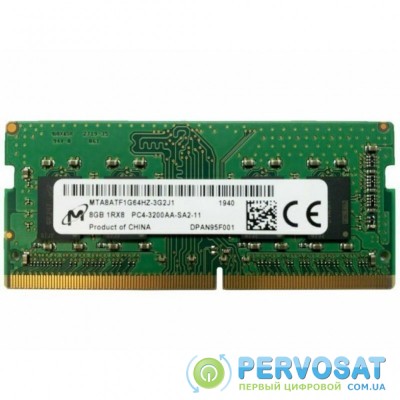 Модуль памяти для ноутбука SoDIMM DDR4 8GB 3200 MHz Micron (MTA8ATF1G64HZ-3G2J1)