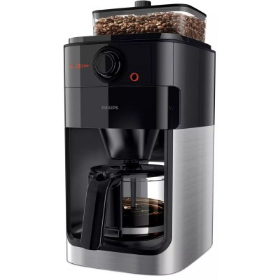 Кавоварка Philips крапельна Grind & Brew, 1,2л, мелена+ зерна, чорно-метал