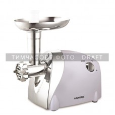 М'ясорубка Ardesto, 2000Вт, продук.-1.9кг/хв, 3 решітки + для ковб., кеббе, 3 терки, пластик, біло-сріблястий