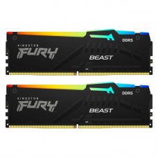 Пам'ять ПК Kingston DDR5 64GB KIT (32GBx2) 5200 FURY Beast RGB Пам'ять ПК Kingston DDR5 64GB KIT (32GBx2) 5200 FURY Beast RGB