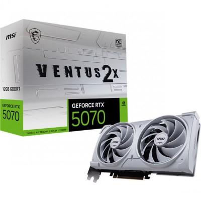 Відеокарта MSI GeForce RTX 5070 12GB GDDR7 VENTUS 2X OC WHITE Відеокарта MSI GeForce RTX 5070 12GB GDDR7 VENTUS 2X OC WHITE