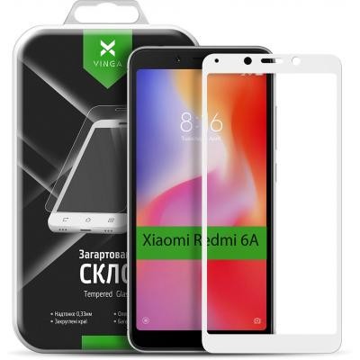 Стекло защитное Vinga для Xiaomi Redmi 6A (White) (VTPGS-R6AW)