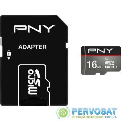 Карта памяти PNY flash 16GB microSDHC class 10 UHS-I Turbo (SDU16GTUR-1-EF)