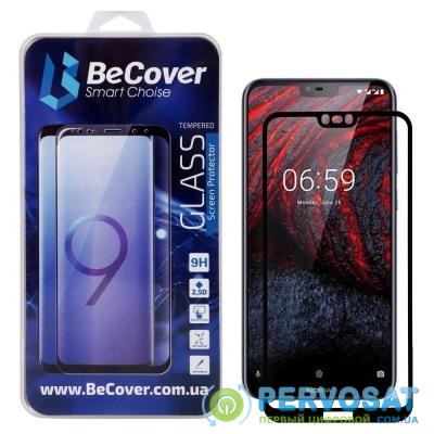 Стекло защитное BeCover Full Glue & Cover Nokia 6.1 Plus/X6 2018 Black (703143)