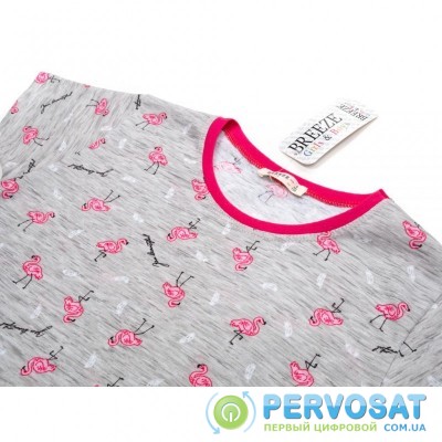 Пижама Breeze с фламинго (15778-134G-gray)