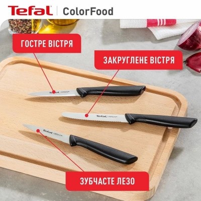 Набір ножів Tefal ColorFood 3 предмети, нержавіюча сталь