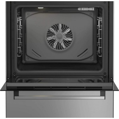 Плита Beko комбінована, 72л, 60x60см, дисплей, конвекція, чавун, чорний