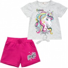 Футболка дитяча Breeze з єдинорогом і шорти (14999-116G-grey) Футболка дитяча Breeze з єдинорогом і шорти (14999-116G-grey)