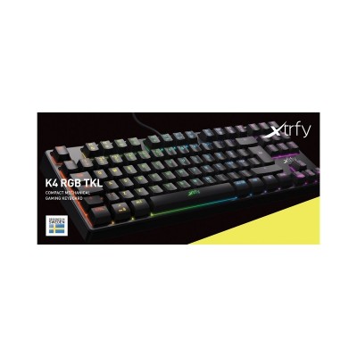 Клавіатура ігрова Xtrfy K4 TKL RGB Kailh Red RU