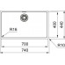Мийка кухонна Franke Maris, нерж.сталь, прямокутник, без крила, 740х440х180мм, чаша - 1, монтаж під стільницю, MRX 110-70, нерж