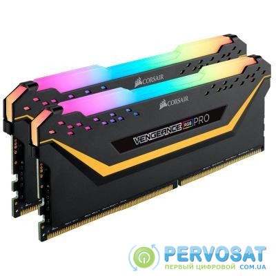 Модуль памяти для компьютера DDR4 16GB (2x8GB) 3600 MHz Vengeance RGB Pro Black CORSAIR (CMW16GX4M2C3600C18)