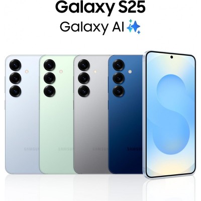 Смартфон Samsung Galaxy S25 5G (S931) 6.2' 12/128ГБ, 2SIM, 4000мА•год, сірий сріблястий