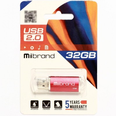 USB флеш накопитель Mibrand 32GB Cougar Red USB 2.0 (MI2.0/CU32P1R)