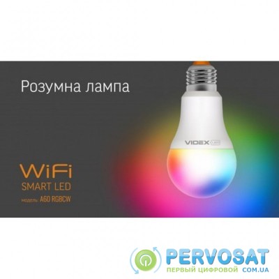 Умная лампочка Videx A60 RGB CW WI-FI 12W E27 (VL-A60RGBCW-1227-WIFI)