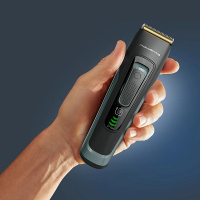 Машинка для стрижки Rowenta Advancer, для бороди, вусів, голови, мережа+акум., роторний мотор, насадок-2, кейс, титан.напил., темно-зелений