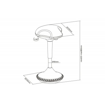Стілець DIGITUS Ergonomic Standing Chair