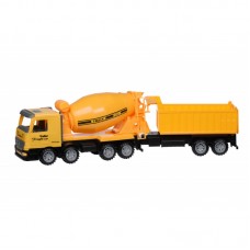 Машинка енерціонная Same Toy Super Combination Бетонозмішувач жовтий з причепом 98-86Ut-2